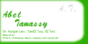 abel tamassy business card